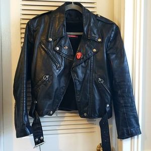 Vintage leather motorcycle jacket